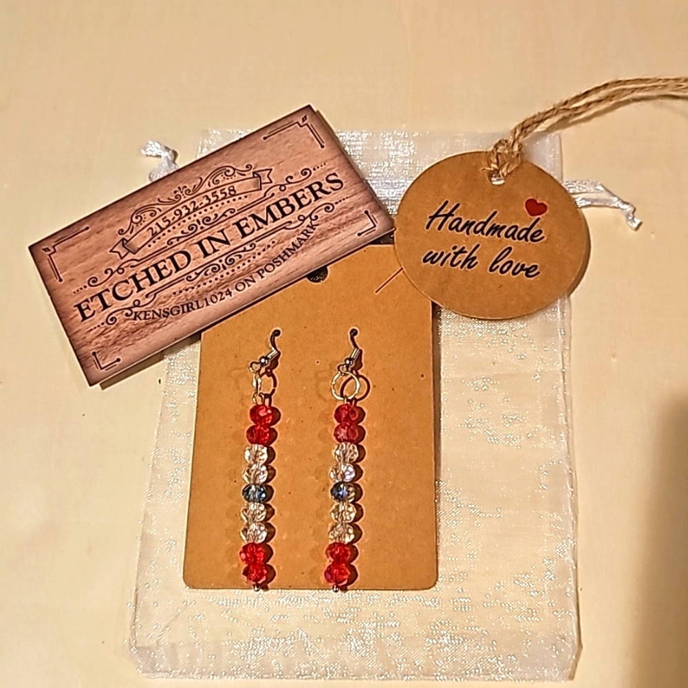 Hand crafted glass bead earrings